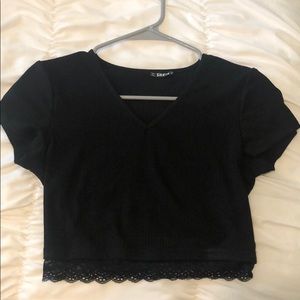 Shein Lace Trim Crop Top